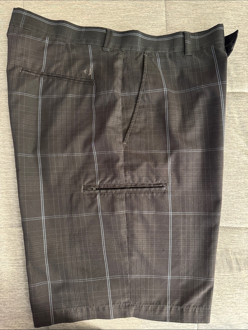 Grand Slam Black Plaid Men’s Golf Shorts Size 34
